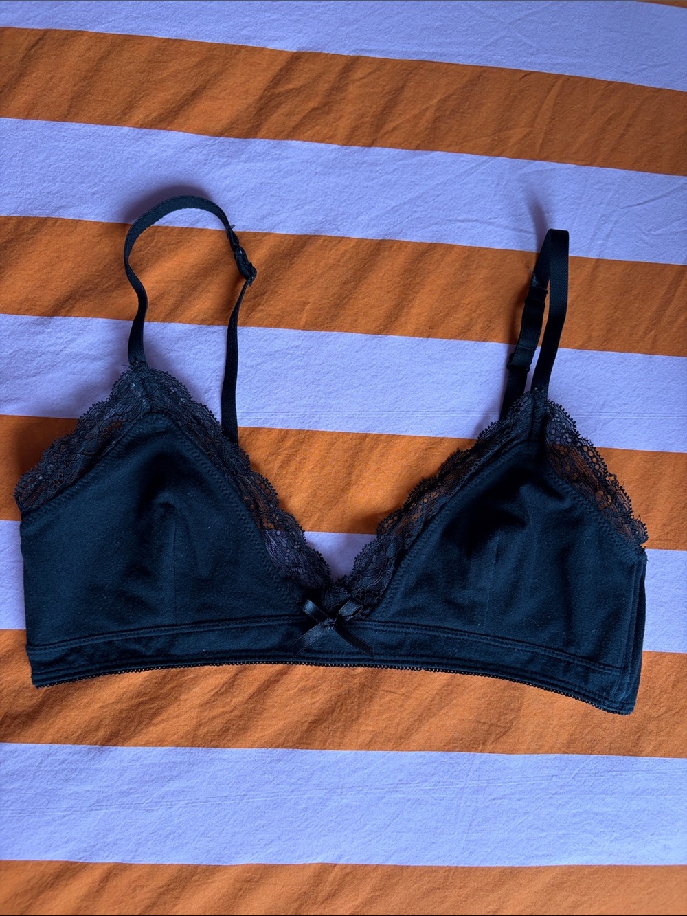 Joe Fresh Black Lace Trim Wireless Bralette